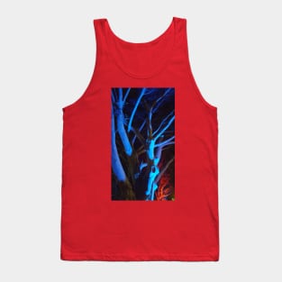 Fluoro Blue Branches Tank Top